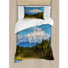 Snow Covered Mountain Duvet Cover Set