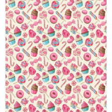 Yummy Food on Dots Duvet Cover Set