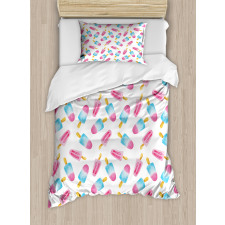 Watercolor Popsicles Duvet Cover Set