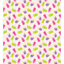 Cartoon Popsicle Dots Duvet Cover Set