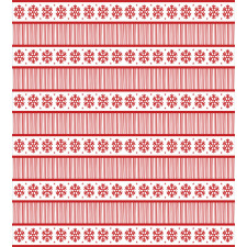 Winter Snowflakes Stripes Duvet Cover Set