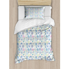 Colorful Winter Leaf Duvet Cover Set