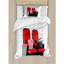 3D Theater Seats Duvet Cover Set