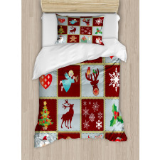 Xmas Tree Reindeers Duvet Cover Set