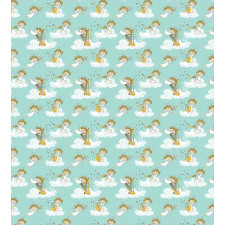 Playing Harp in the Sky Duvet Cover Set
