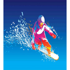 Colorful Snowboarding Man Duvet Cover Set