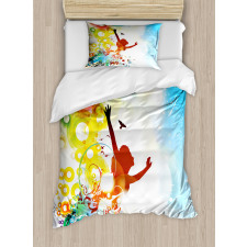 Abstract Woman Duvet Cover Set
