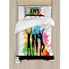 Dance Party People Colors Duvet Cover Set