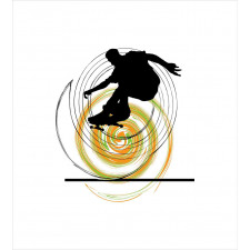 Skater Man Spiral Circles Duvet Cover Set