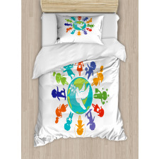 Children Pigeon Planet Duvet Cover Set