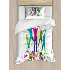 Teen Dance Floral Vivid Duvet Cover Set