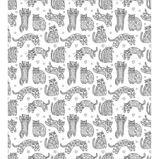 Ornamental Kittens Art Duvet Cover Set
