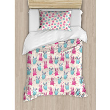 Fun Kids Cartoon Hearts Duvet Cover Set