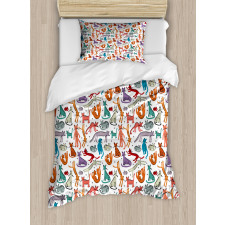 Colorful Sketch Composition Duvet Cover Set