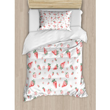 Grunge Fruit Pattern Duvet Cover Set