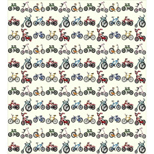 Colorful Bicycles Pattern Duvet Cover Set