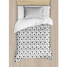 Monochrome Abstract Motif Duvet Cover Set