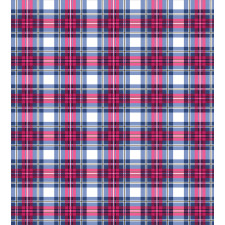 Pink and Blue Tartan Duvet Cover Set