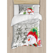 Snowy Woodland Holiday Duvet Cover Set