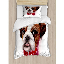 Watercolor Dog Duvet Cover Set