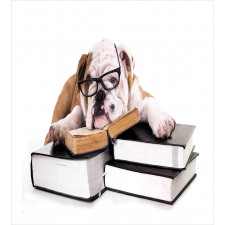 Glasses Dog Duvet Cover Set