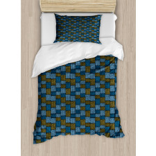 Abstract Oriental Motif Duvet Cover Set