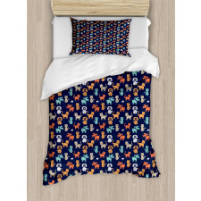 Cat Dog and Mouse Duvet Cover Set