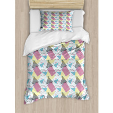 Pastel Funky Memphis Duvet Cover Set