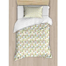 Pastel Tropical Fruit Duvet Cover Set