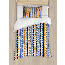 Watercolor Zigzag Lines Duvet Cover Set