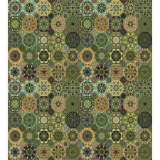 Oriental Floral Octagon Duvet Cover Set