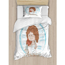 Girl with a Bucket Duvet Cover Set