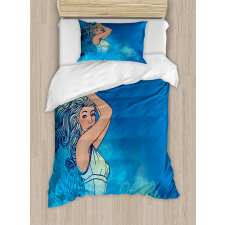 Woman Lady Arts Duvet Cover Set