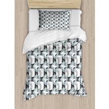 Grunge Sketchy Forms Duvet Cover Set