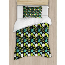 Sketchy Geometric Art Duvet Cover Set