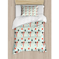 Circle Zig Zag Waves Duvet Cover Set