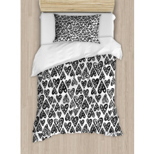 Romantic Hearts Pattern Duvet Cover Set