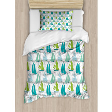 Sailing Boat Theme Duvet Cover Set