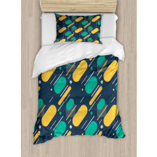 Lines Circles Colors Duvet Cover Set