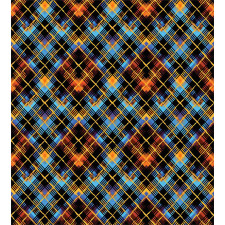 Modern Geometric Tartan Duvet Cover Set