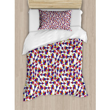 Abstract Shapes Dots Duvet Cover Set