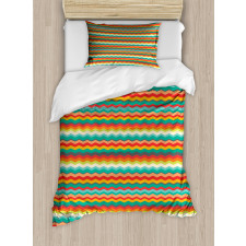 Geometric Abstract Wave Duvet Cover Set
