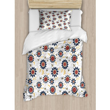 Sunflowers and Funny Bees Duvet Cover Set