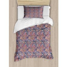 Colorful Blooms Curls Duvet Cover Set