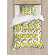 Doodle Style Swirls Duvet Cover Set