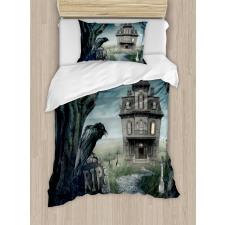 Haunted House Crow Tomb Duvet Cover Set