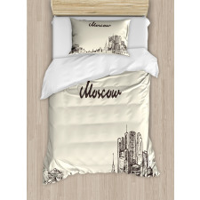 Sketch Style Moscow Duvet Cover Set