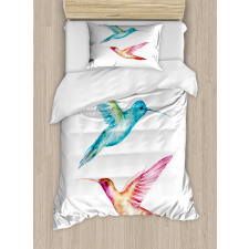 Colorful Hummingbird Duvet Cover Set