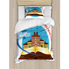 Airplane Taking off Duvet Cover Set