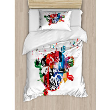 Abstract Turtle Notes Duvet Cover Set